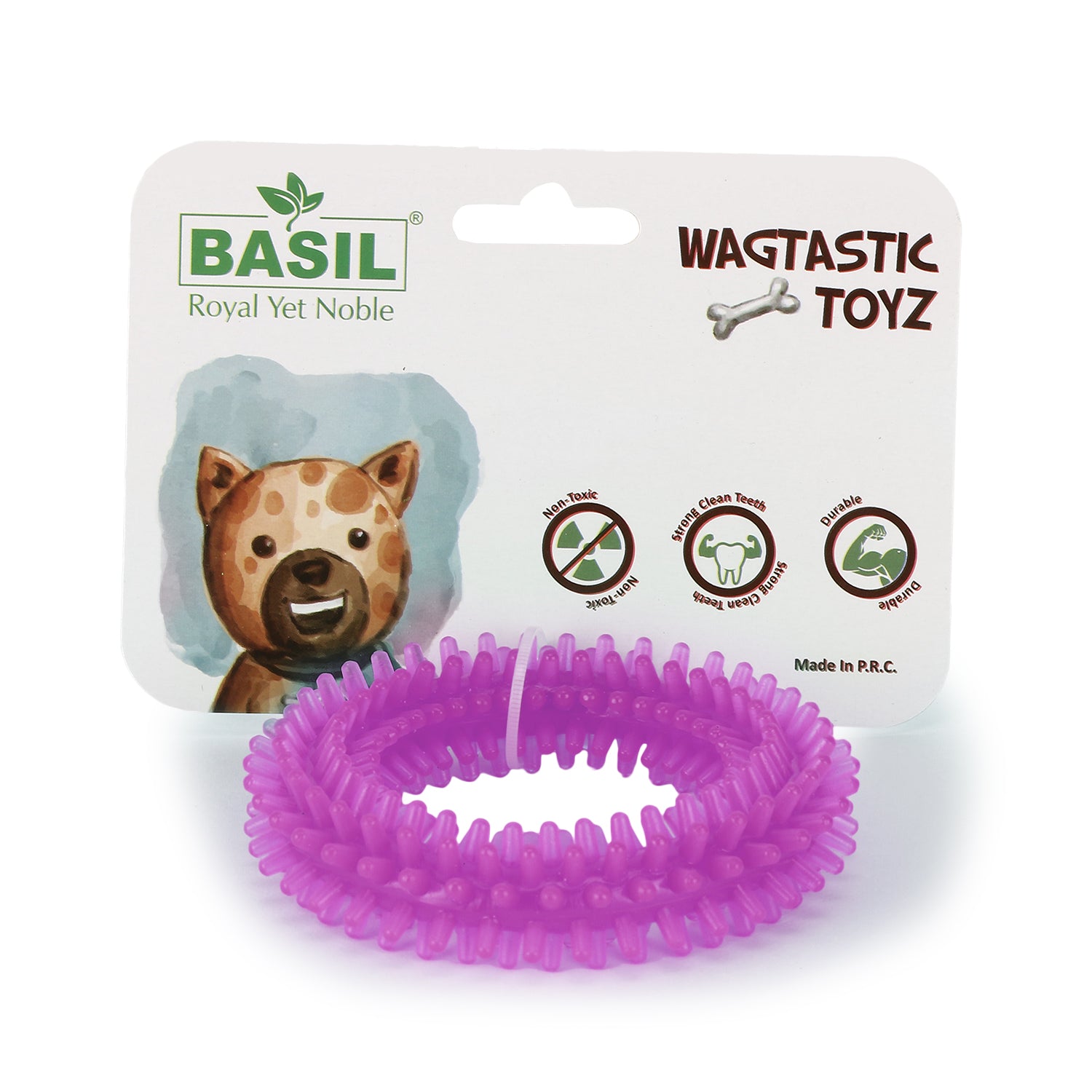 Basil Spike Teething / Chew Ring Purple