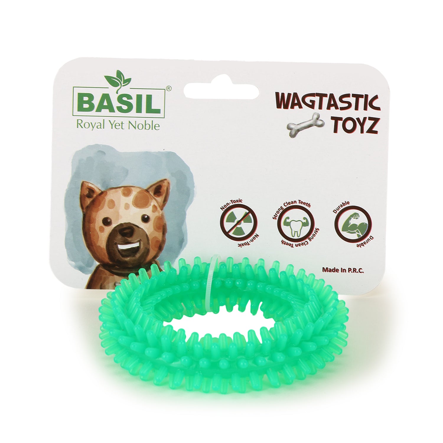 Basil Spike Teething / Chew Ring Green