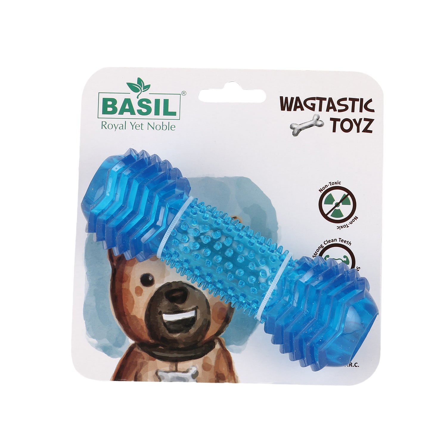 Basil TPR Dumbbell toy Blue