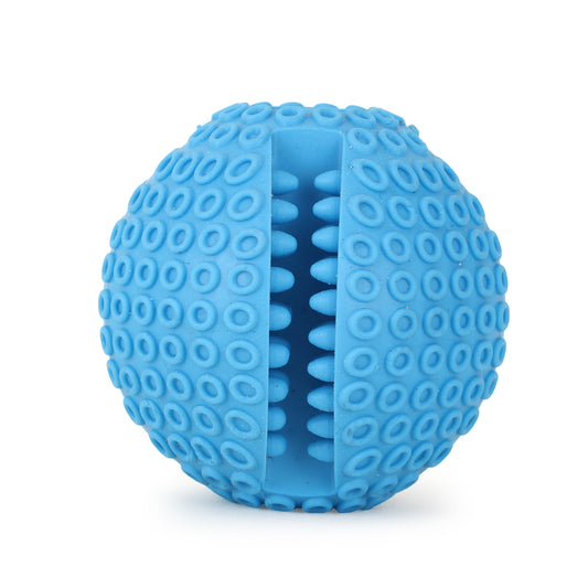 Basil Solid Ball with Hollow centre & Grooves in Side for Treats Blue