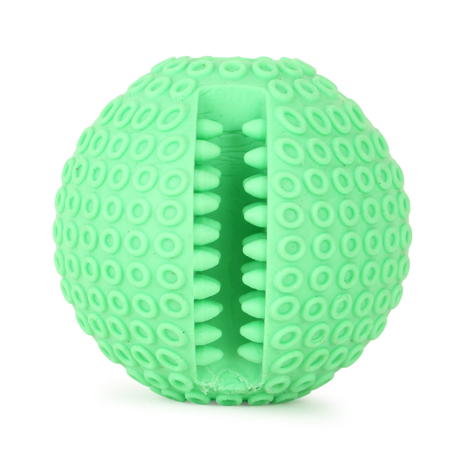 Basil Solid Ball with Hollow centre & Grooves in Side for Treats Green