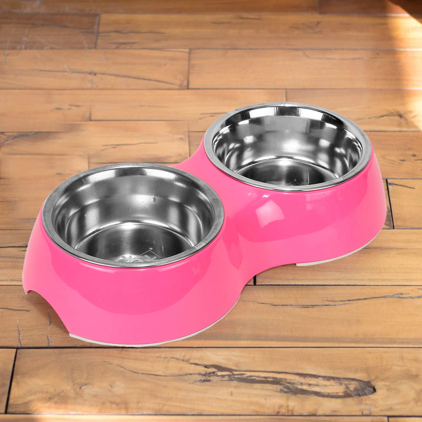 Basil Melamine Bowl Double Bowl Pink