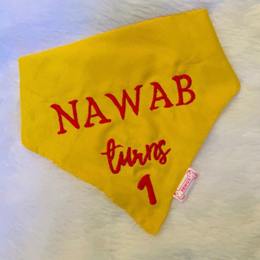 Pawgy Pets Customised Bandana for Birthday for Dogs & Cats