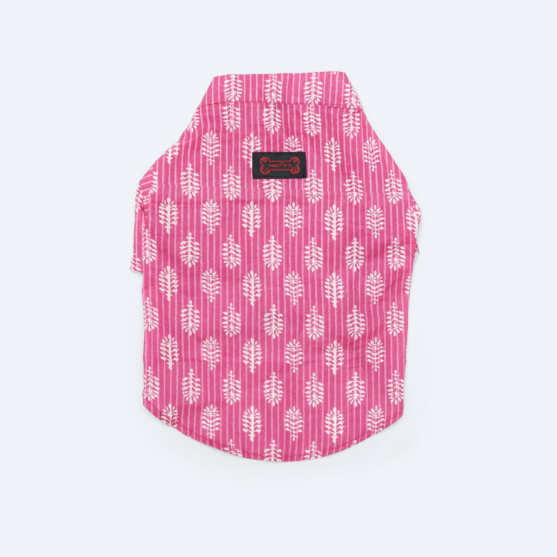 Pawgy Pets Heritage Hand Block Kurta Pink for Dogs