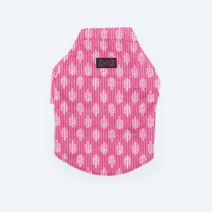 Pawgy Pets Heritage Hand Block Kurta Pink for Dogs