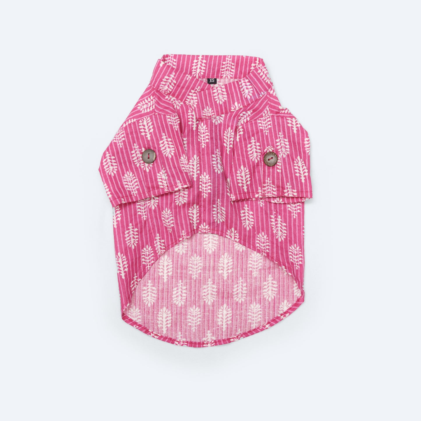 Pawgy Pets Heritage Hand Block Kurta Pink for Dogs