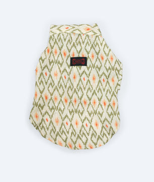 Pawgy Pets Heritage Summer Kurta (Off white with orange) for Dogs