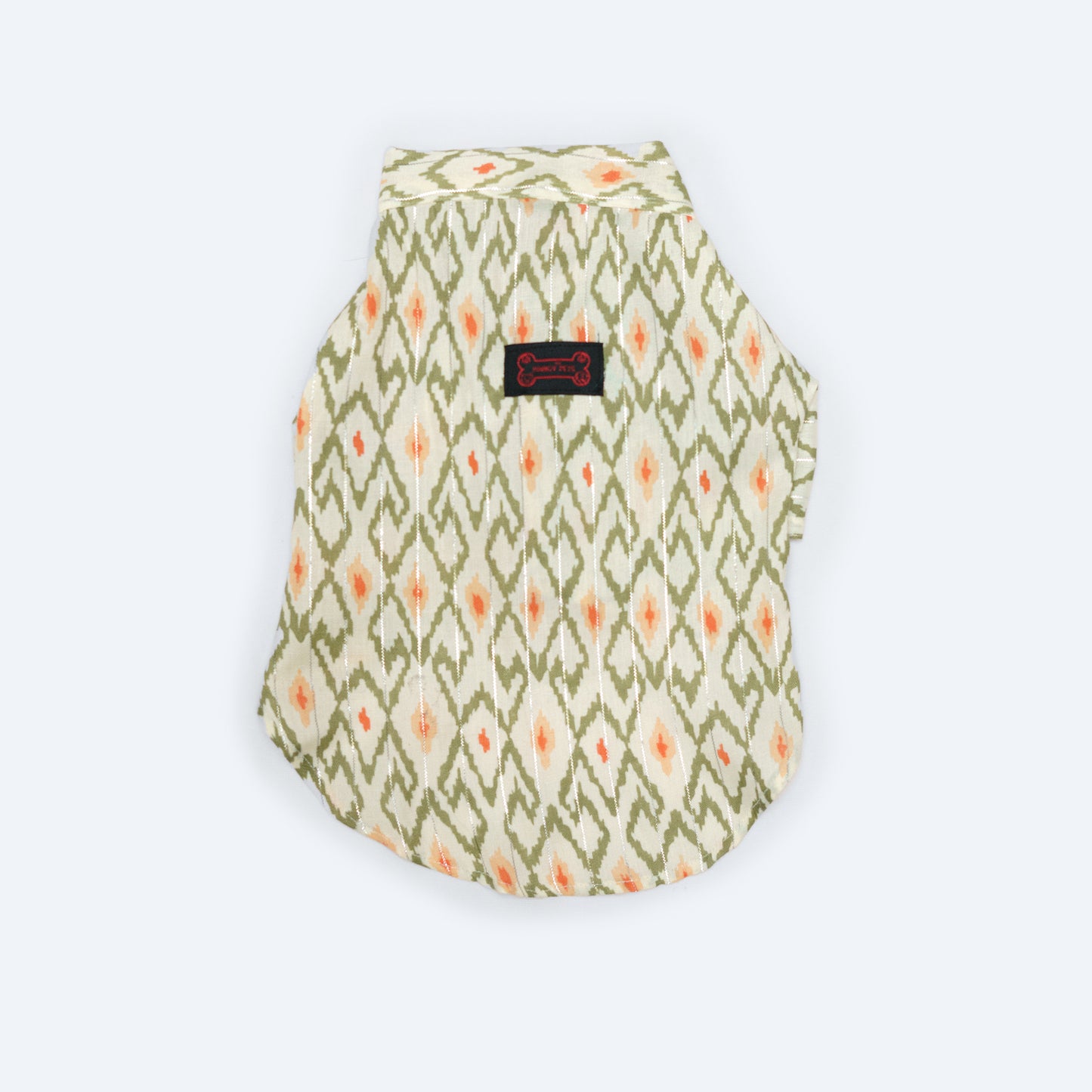 Off White & Orange Heritage Summer Kurta | For Dogs | Pawgy Pets