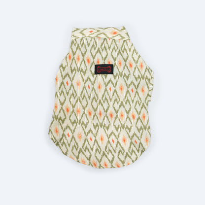 Off White & Orange Heritage Summer Kurta | For Dogs | Pawgy Pets