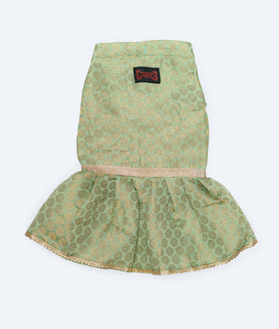 Pawgy Pets Occasion wear Dress Pista Green for Dogs