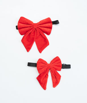 Pawgy Pets Pigtail Bowtie: Red for Dogs & Cats