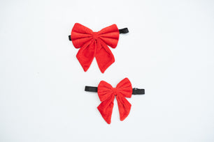 Pawgy Pets Pigtail Bowtie: Red for Dogs & Cats