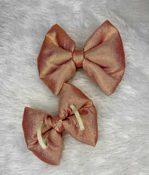 Pawgy Pets Party wear Bowtie: Rose gold for Dogs & Cats