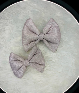 Pawgy Pets Party wear Bowtie: Silver for Dogs & Cats