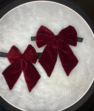 Pawgy Pets Pigtail Bowtie: Maroon for Dogs & Cats