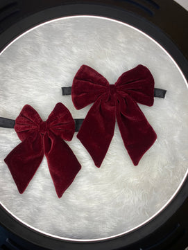 Pawgy Pets Pigtail Bowtie: Maroon for Dogs & Cats