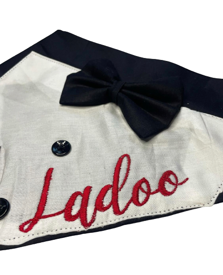 Pawgy Pets Personalised Tuxedo Bandana for Dogs & Cats