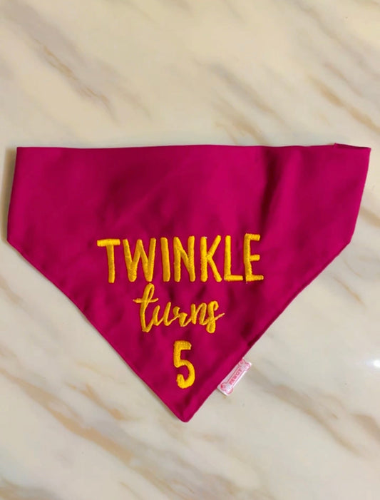 Pawgy Pets Customised Bandana for Birthday for Dogs & Cats