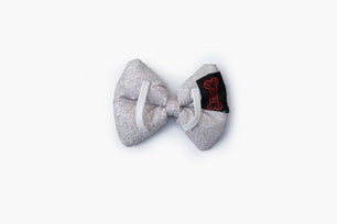 Pawgy Pets Party wear Bowtie: Silver for Dogs & Cats