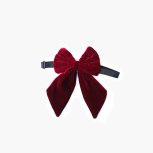 Pawgy Pets Pigtail Bowtie: Maroon for Dogs & Cats