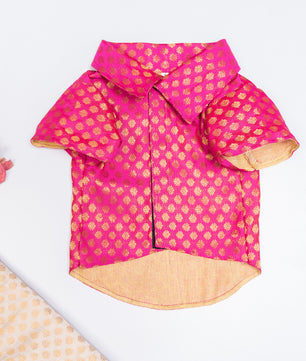 Pawgy Pets Occasion wear shirt Pink for Dogs