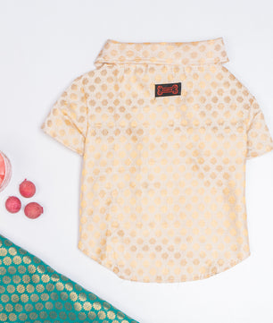 Pawgy Pets Occasion wear shirt White for Dogs