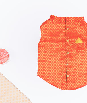 Pawgy Pets Sherwani Red for Dogs