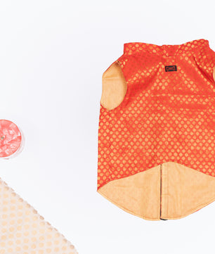 Pawgy Pets Sherwani Red for Dogs