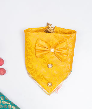 Pawgy Pets Occasion wear Bow Bandana Yellow for Dogs & Cats