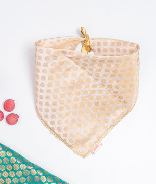 Pawgy Pets Occasion wear bandana White for Dogs & Cats