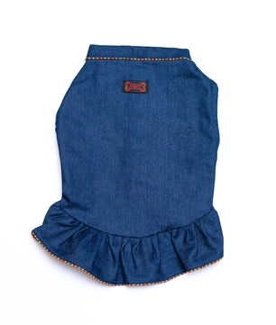 Pawgy Pets Denim Ruffle Dress for Dogs