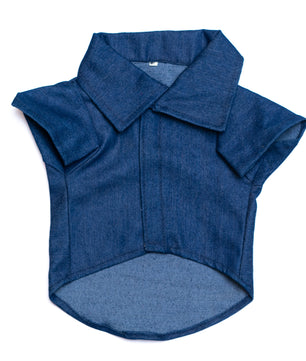 Pawgy Pets Denim shirt with patch for Dogs