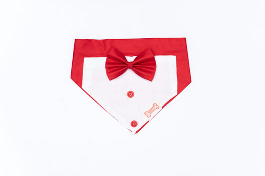 Pawgy Pets Tuxedo Bandana: Red for Dogs & Cats