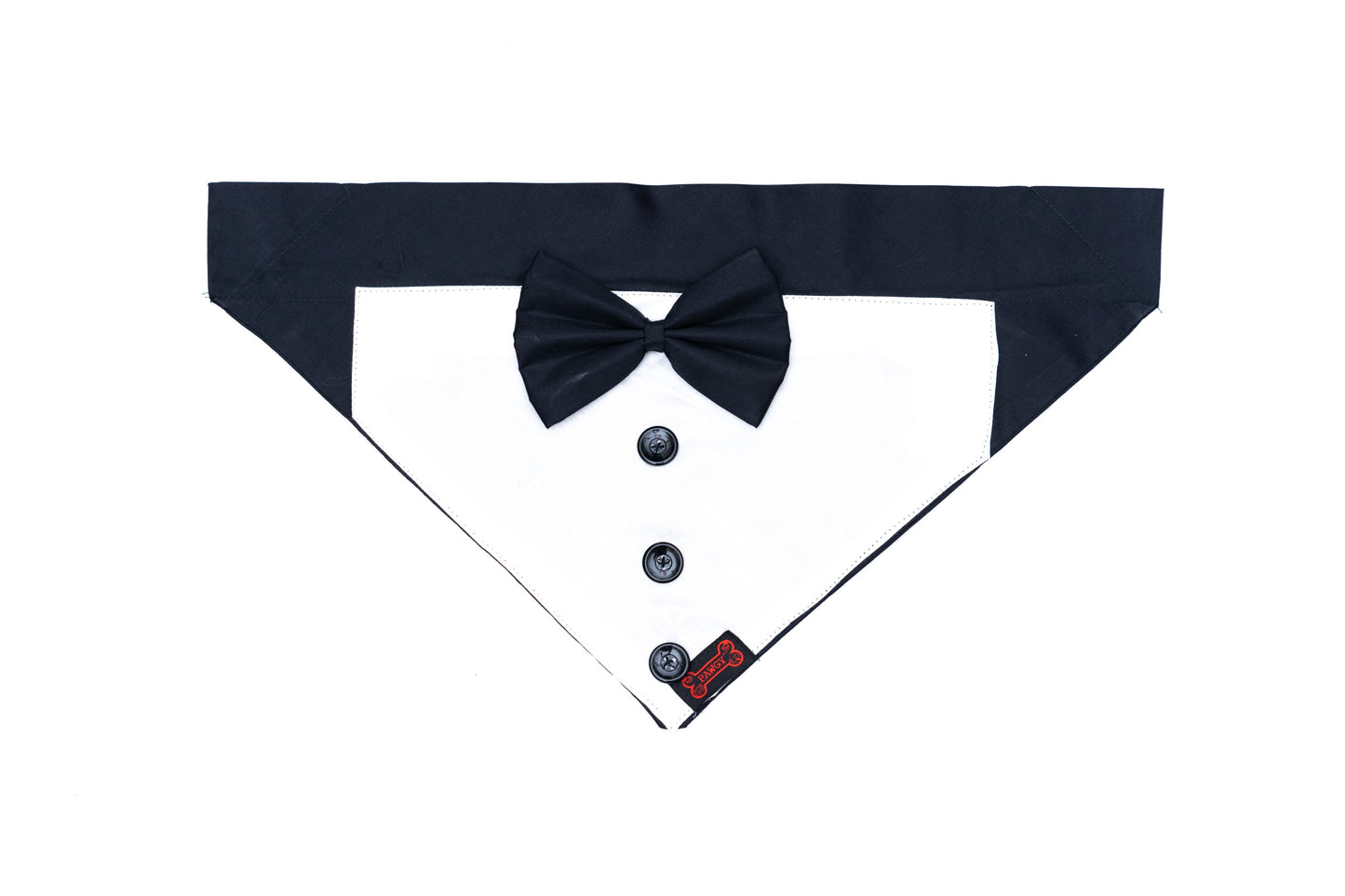 Pawgy Pets Tuxedo Bandana: Black for Dogs & Cats