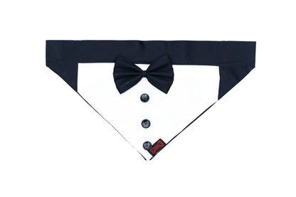 Pawgy Pets Tuxedo Bandana: Black for Dogs & Cats