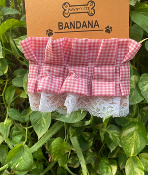 Pawgy Pets Frilly Bandana: Pink for Dogs & Cats