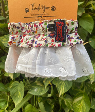 Pawgy Pets Frilly Bandana: Floral for Dogs & Cats