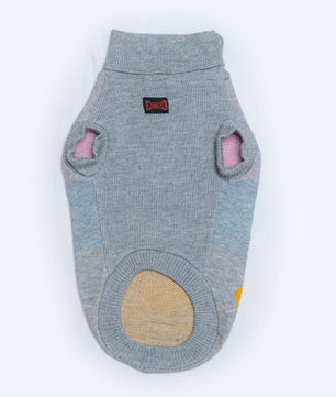 Pawgy Pets High Neck Sweater: Grey for dogs & cats