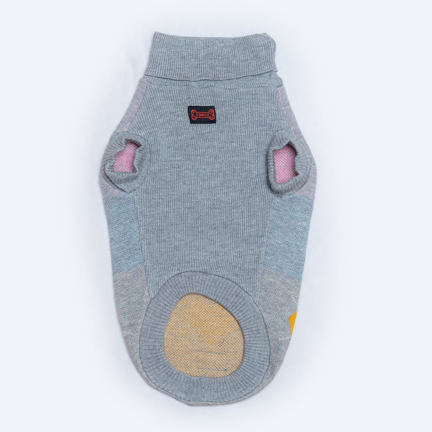 Pawgy Pets High Neck Sweater: Grey for dogs & cats