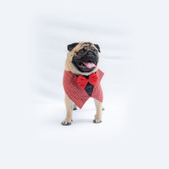 Pawgy Pets Waistcoat Tuxedo Bandana: Red for Dogs & Cats