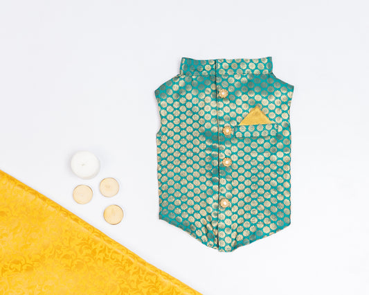 Pawgy Pets Sherwani Teal for Dogs