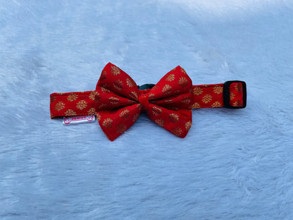 Pawgy Pets Occasion wear Bow Collar: Red for Dogs & Cats