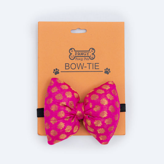 Pawgy Pets Occasion wear Bowtie: Pink for Dogs & Cats